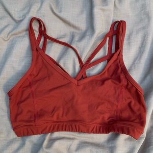 Red sports bra